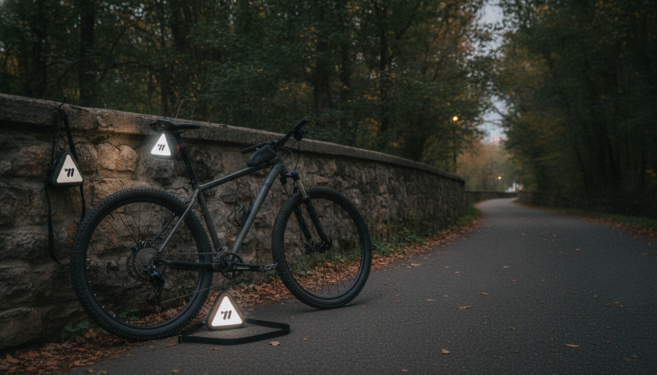 Reflective Triangle Saddle Bag + Strap for MTB & Road