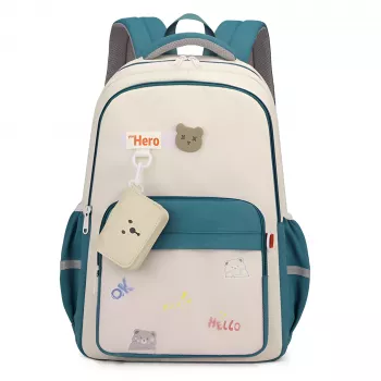 Nylon College Backpack: Large Capacity for Laptop Travel